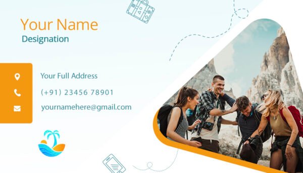 travel agency front business card