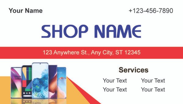 Mobile Repair shop sample card