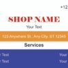 Mobile Repair Shop sample card