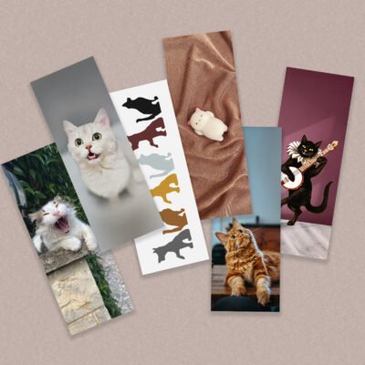 Cat Designs - Set of 12 Bookmarks (Without Magnet)