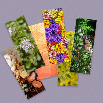 Floral Designs- Set of 12 Bookmarks (Without Magnet)