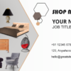Sample business cards for furniture store