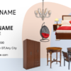 sample business card for furniture store