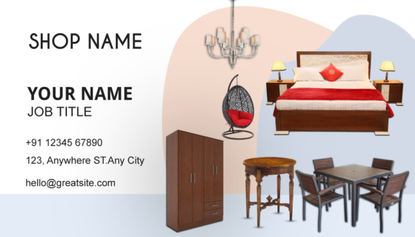 sample business card for furniture store