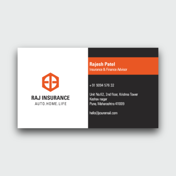 Modern Insurance dealer Visiting Cards