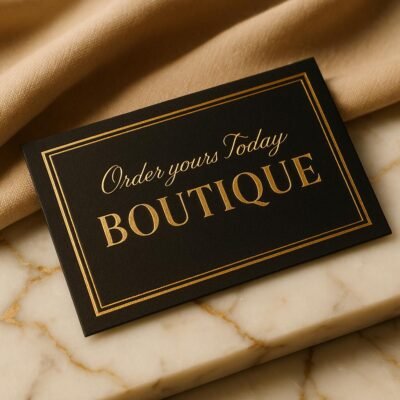 Elegant minimalist business card for boutique