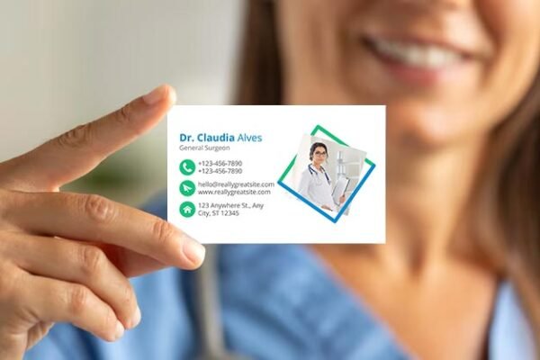 Professional Doctor Visiting Card Design Example 01