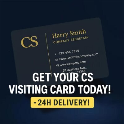 Premium Visiting Card Design for Company Secretaries