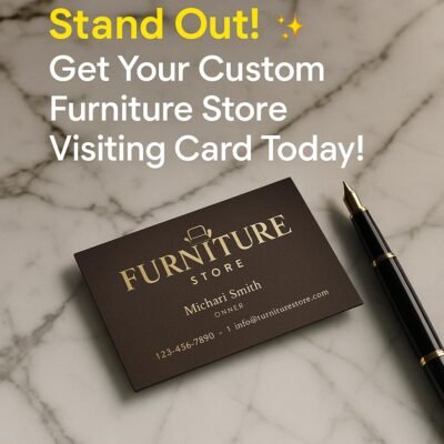 Custom Furniture Store Visiting Card Designs by WhatsYourPrint
