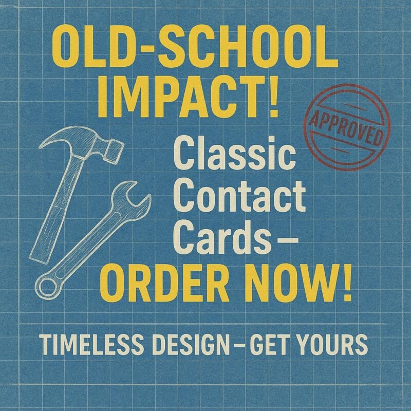 Rustic Industrial Hardware Shop Business Card Design