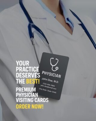 Custom Visiting Card for Physician – Premium Design by WhatsYourPrint