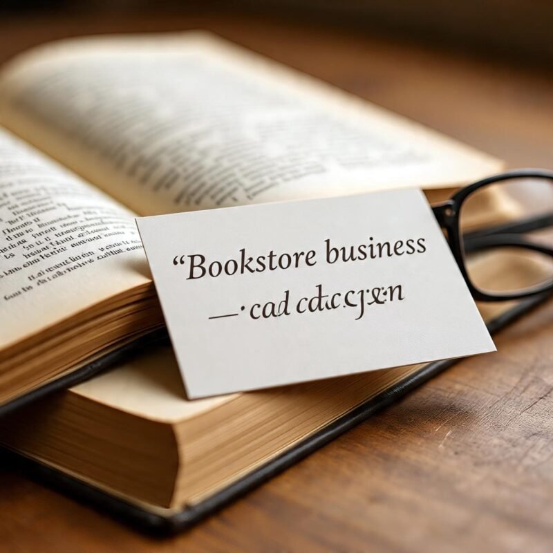 Budget-friendly bookstore cards with handwritten discount tags