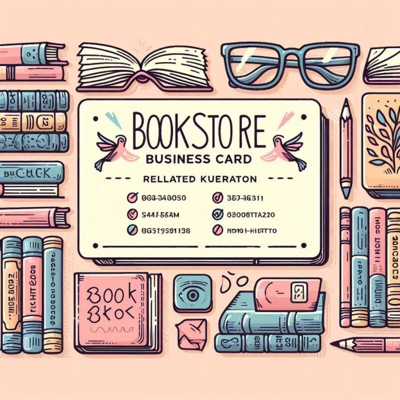 Variety of bookstore card fonts displayed in a clean layout