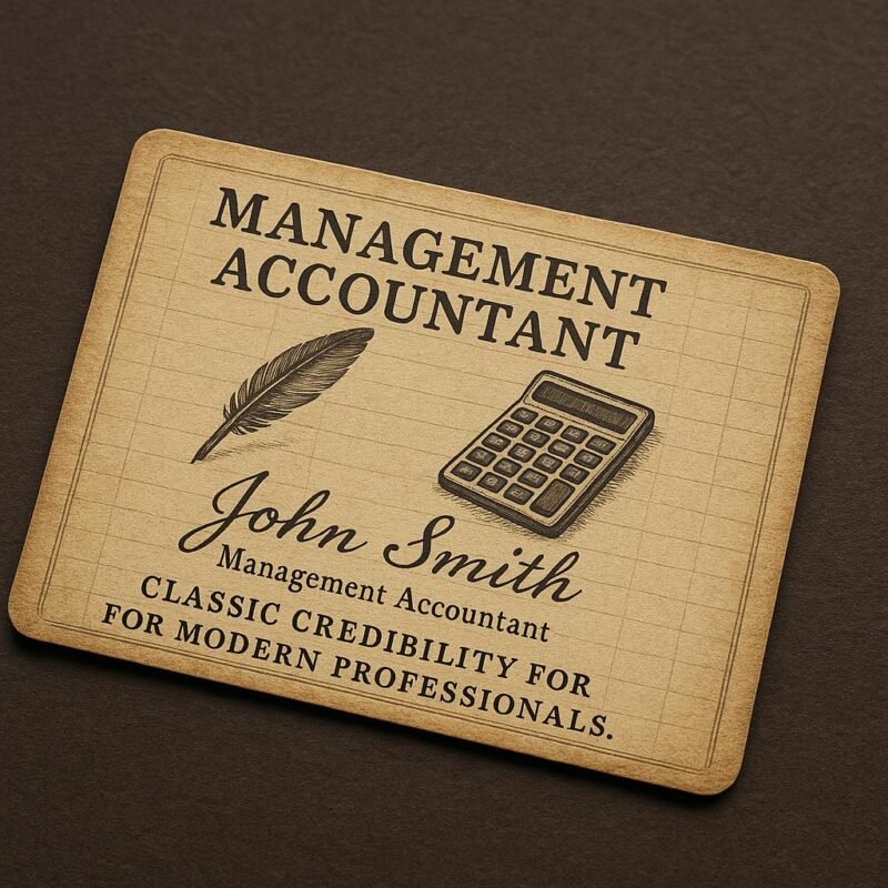 Custom Die-Cut CMA Business Card – Unique Shape