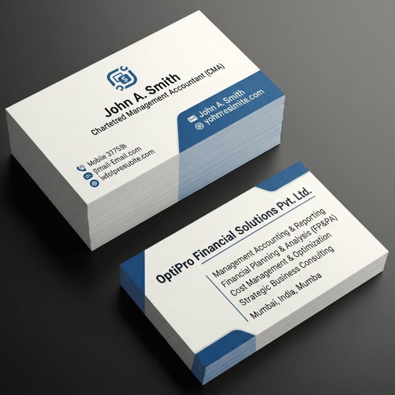 Vibrant Glossy Chartered Management Accountant Business Card 2025