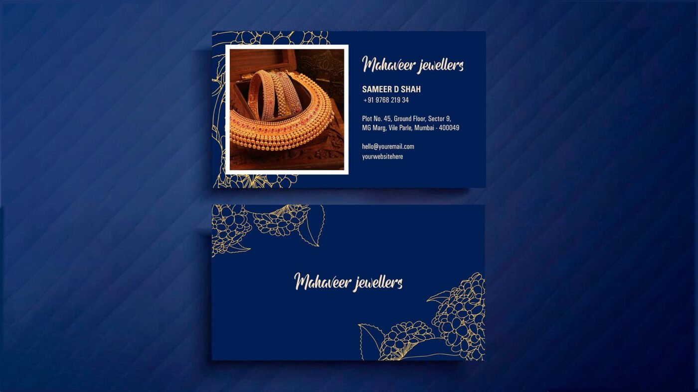 Luxury Gold Foil Visiting Card for Jewellery Shops – WhatsYourPrint