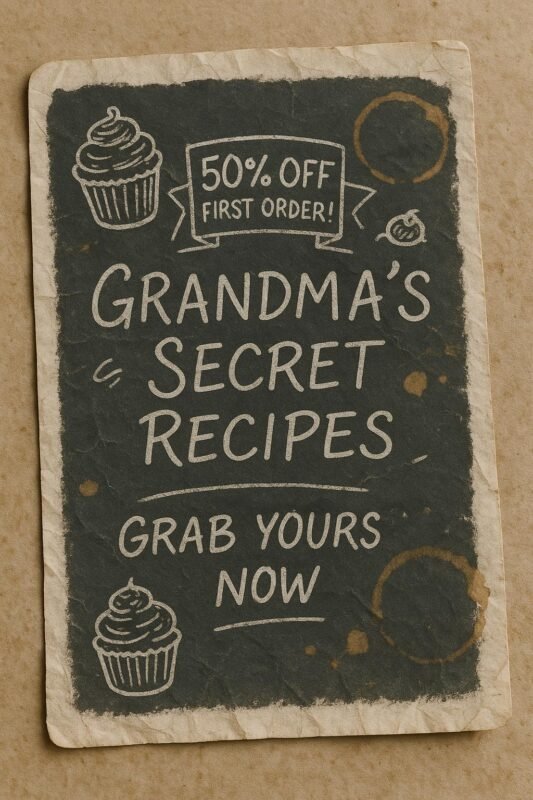 Unique cupcake-shaped die-cut bakery business card