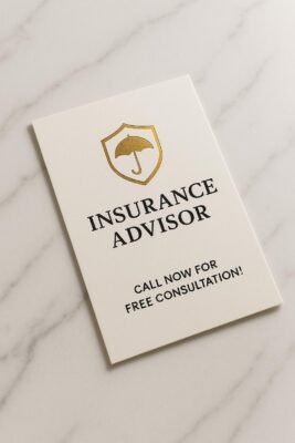 Custom Insurance Advisor Visiting Card Designs by WhatsYourPrint