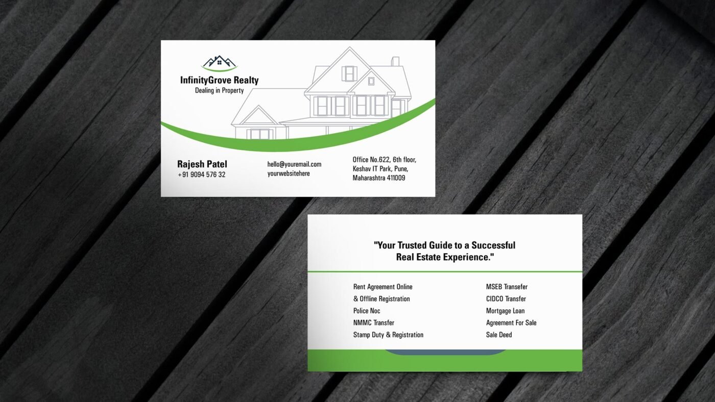 Luxury Gold Foil Real Estate Business Card Design