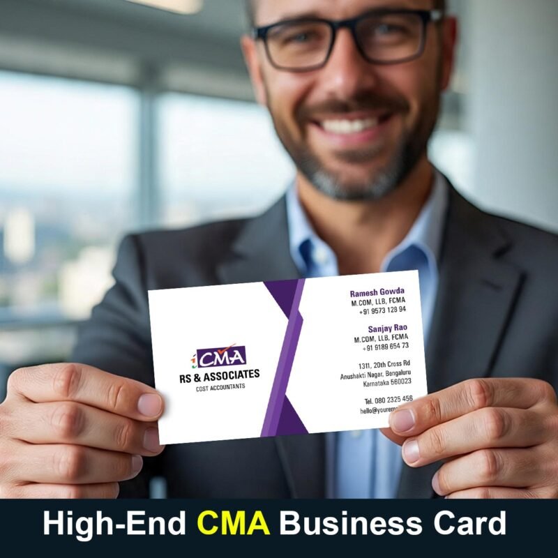 Luxury Spot UV Chartered Accountant Business Card – Premium Finish