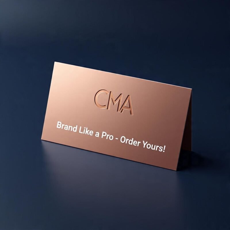 Minimalist Chartered Management Accountant Business Card Design – Clean & Professional