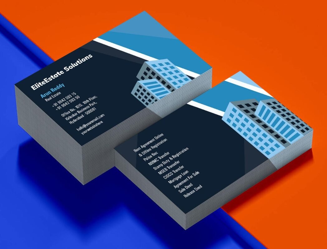 Modern Real Estate Business Card Design for Realtors