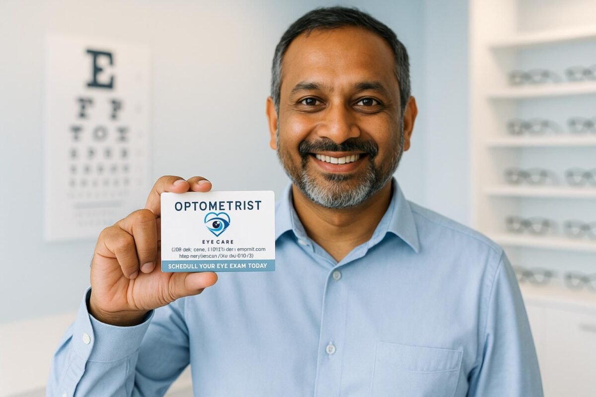 Professional Optometrist Business Card Design Template