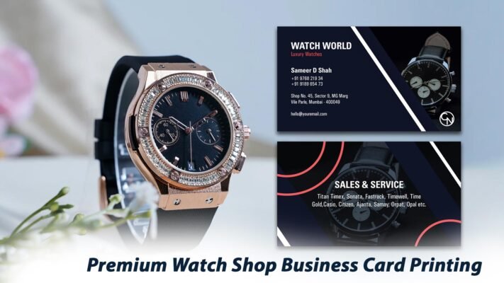 Luxury business card design for watch shops – WhatsYourPrint