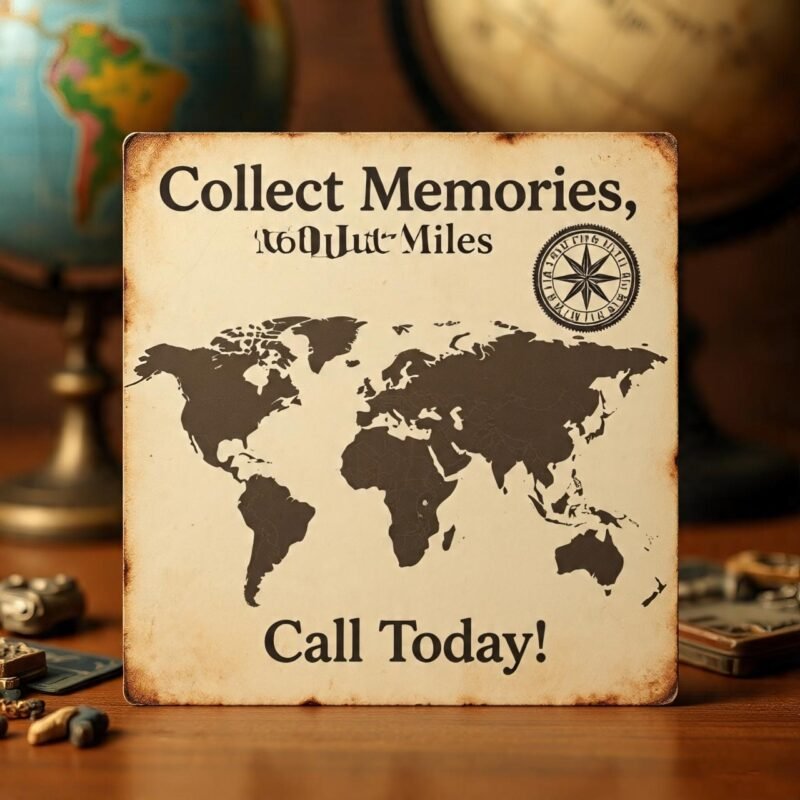 Digital QR Code Travel Agency Business Card