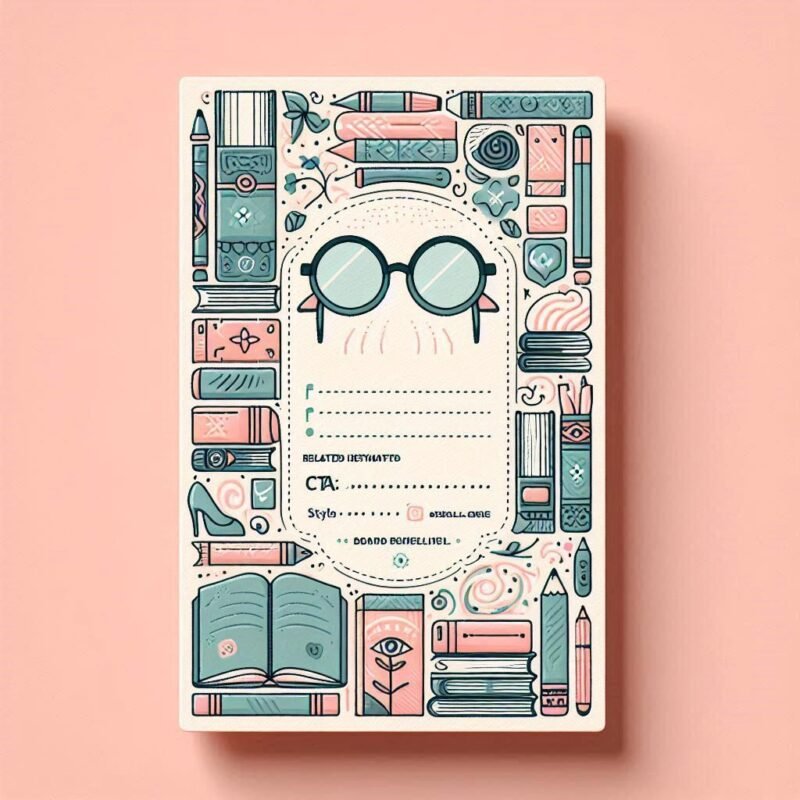 Collage of unique bookstore business card designs with creative layouts and bookmarks