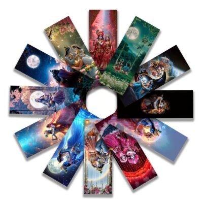 Radhe Krishna Bookmark – Set of 12 Bookmarks