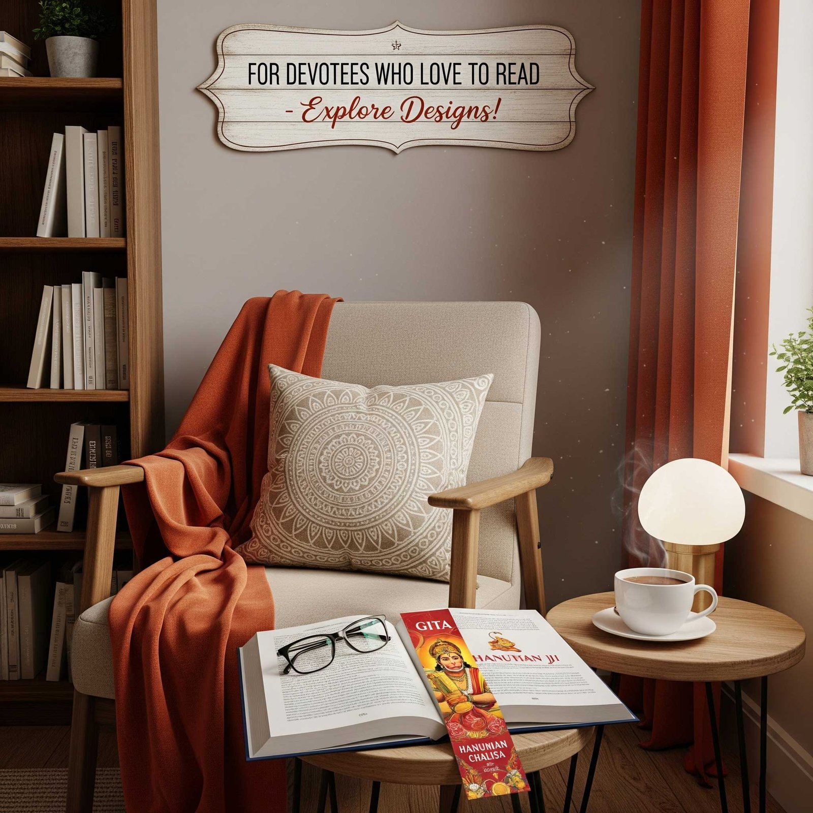 Bhagavad Gita Bookmark with Hanuman & Moksha Verse