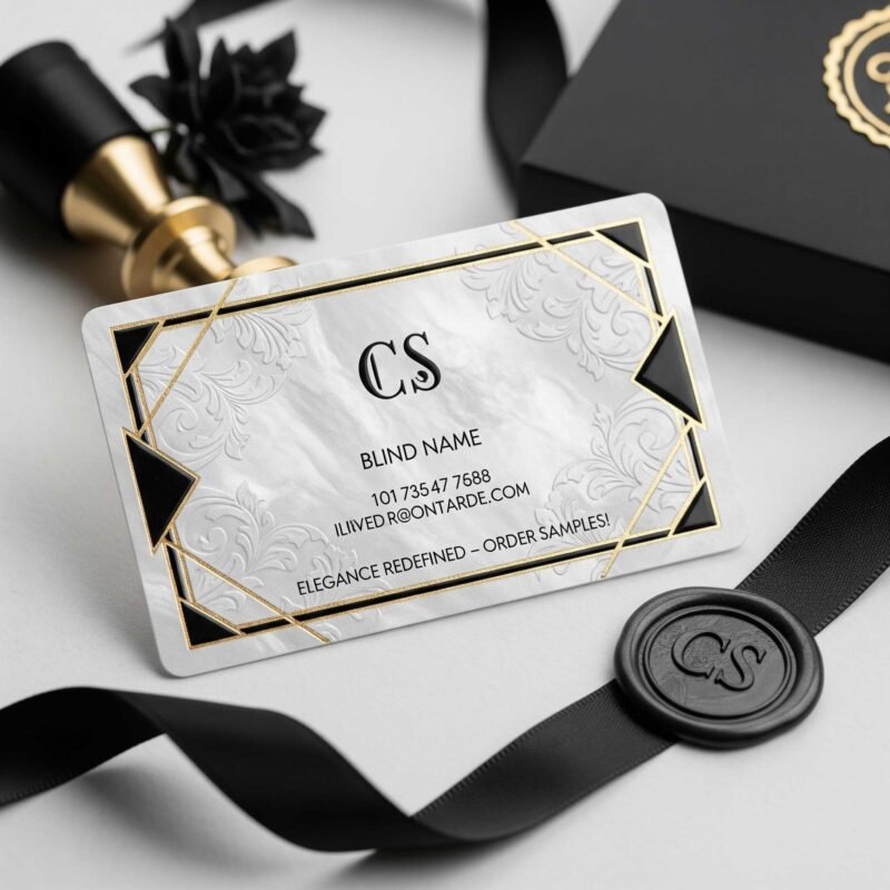 Luxury Pearl-Finish Visiting Cards for Company Secretaries | WhatsYourPrint