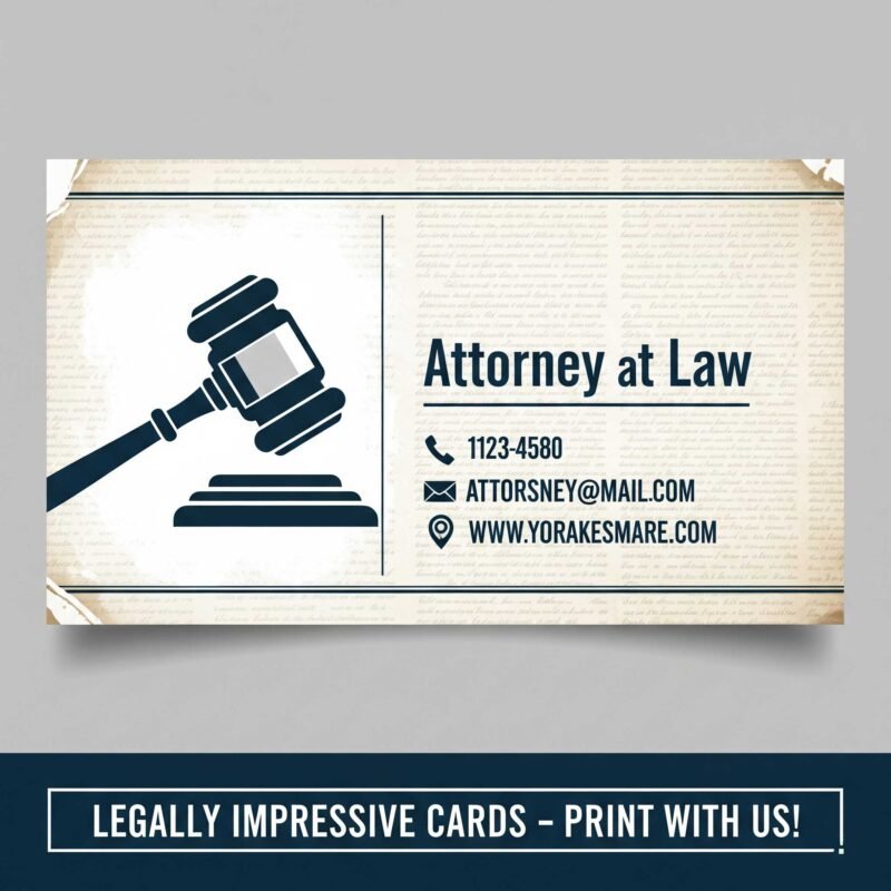 Compliant Business Card Design for CS Professionals with Scales of Justice Icon | WhatsYourPrint