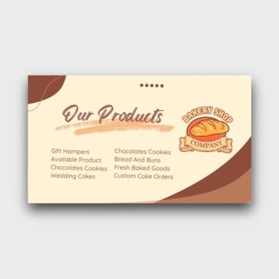 Innovative Pastry Shop Business Cards