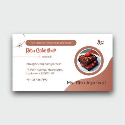 Elegant Innovative Pastry Maker Visiting Cards