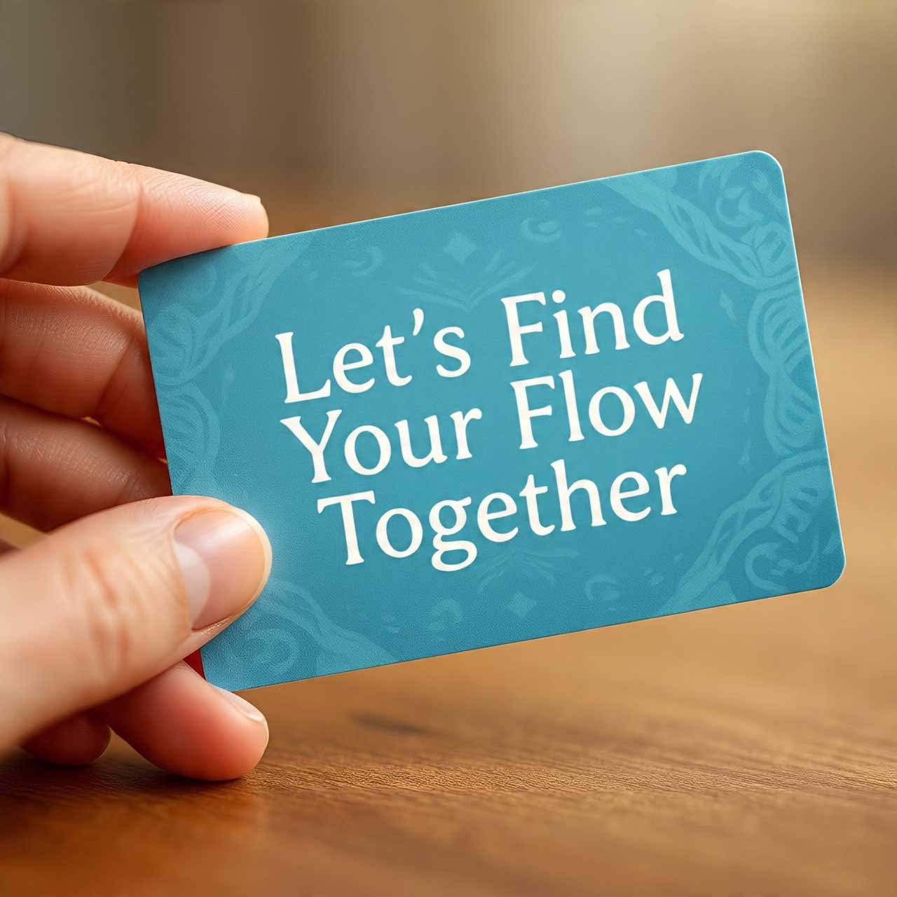 Extremely minimalist white and black yoga business card design