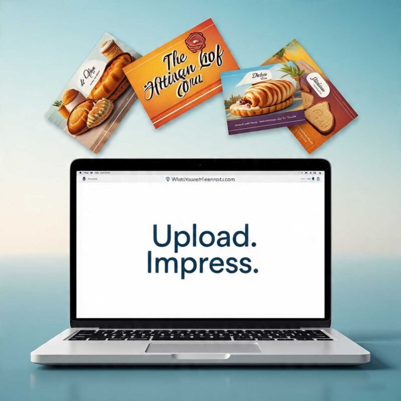 Visit WhatsYourPrint.com to order your professional bakery business cards online.