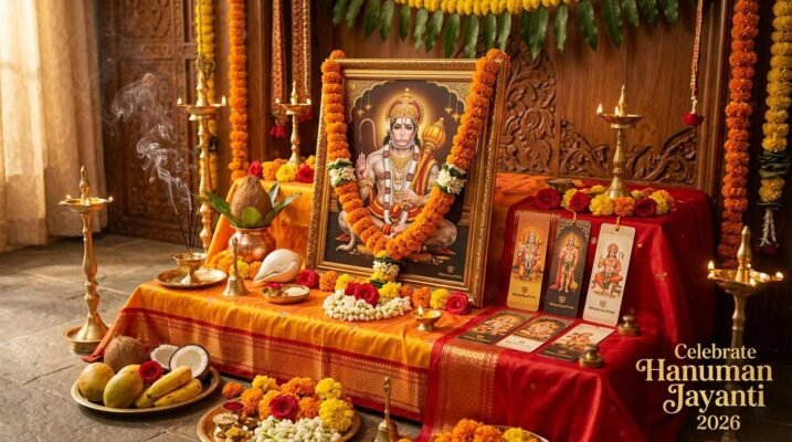 A premium Hanuman Ji Photo Frame and bookmarks by WhatsYourPrint for Hanuman Jayanti 2026 celebrations.