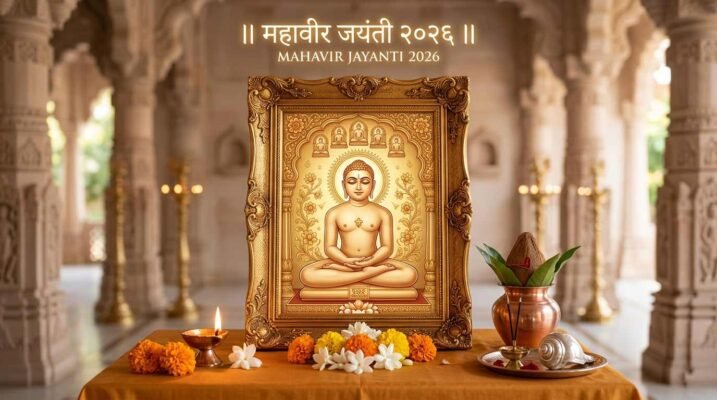 Lord Mahavira photo frame for Mahavir Jayanti 2026 celebration