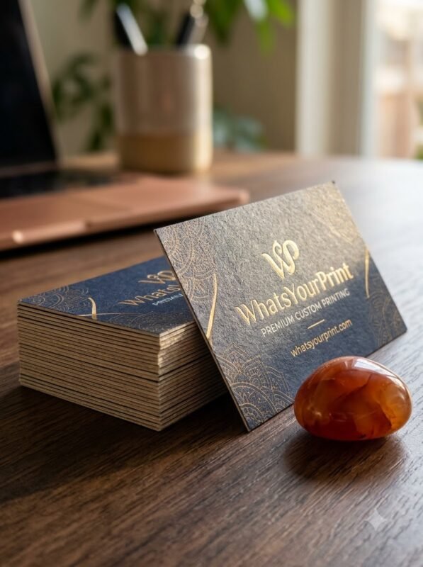 A premium stack of Custom Standard Visiting Cards from WhatsYourPrint for a professional edge.